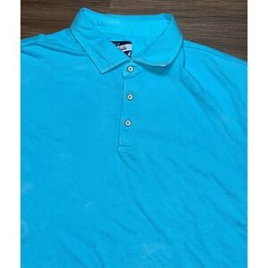 Johnnie O Surfside Mens Turquoise Blue Polo Shirt Golf Casual Sz XL NEW